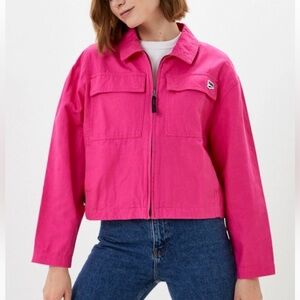 Puma Downtown Pink Cropped Boxy Utility Jacket
